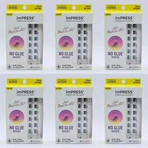 Menge 6 Kiss Impress Press-On Fälschungen Authentisch Natürlich 12 Cluster ILS02 - Bild 1 von 3