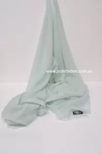 Light Mint Cashmere Scarf Stole Wrap Throw Pashmina Nepalese Handmade cashmere - Picture 1 of 3