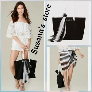 NWT BEBE SIZE L BEACH BAG WITH SARONG MUST-SEE! SUPER CUTE! - Picture 1 of 4