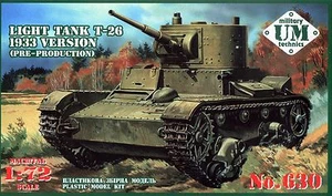 Tanque ligero UMmt 1/72 630 Segunda Guerra Mundial Ejército Rojo Soviético T-26 modelo 1933 - Imagen 1 de 2