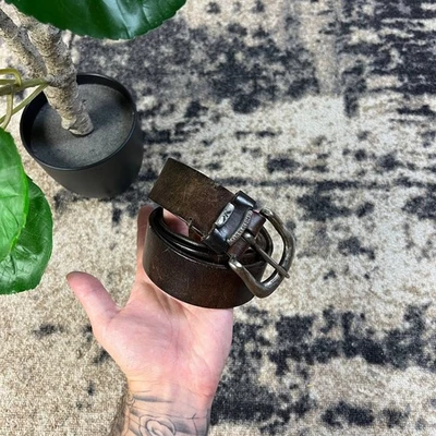 Cinturón de cuero Emporio Armani Mini Logo Vintage Y2K Foto 1 de 4