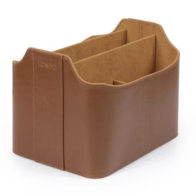 Leather Remote Control Organizer and Caddy with Tablet Slot - Image 1 of 4