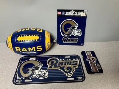 Lote St. Louis Rams Wincraft Matrícula 89 Relleno Fútbol Calcomanía Cubierta Teléfono Foto 1 de 2