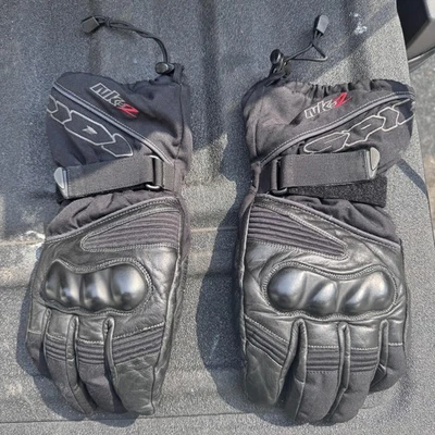 Luvas masculinas Spidi NK2 H2Out impermeáveis para motocicleta XL armadura de junta de couro preto - Imagem 1 de 4