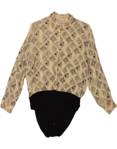 Body donna LA PERLA tricot trasparente taglia 4 grande beige paisley WT03 - Foto 1 di 3