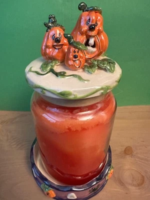 Suporte de vela Our America by Yankee Candle cerâmica Halloween Jack O' lanterna frasco - Imagem 1 de 3