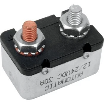 Drag Two-Stud Style 30 AMP Circuit Breaker for 1984-99 Harley repl OEM 74599-77B - Image 1 of 1