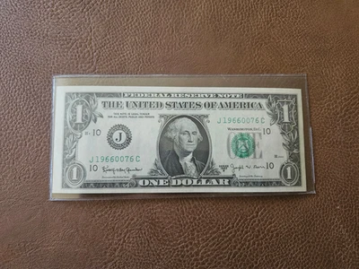 1963 B $1 One Dollar Federal Reserve Note Joseph Barr Kansas  City Missouri - Image 1 of 2