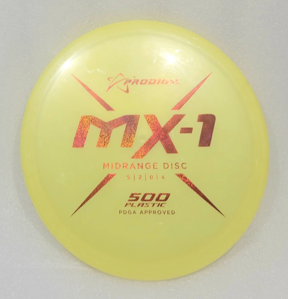 Prodigy Discs MX-1 Midrange Disc Golf Disc Yellow 500 Plastic 174-176G NEW - Image 1 of 3
