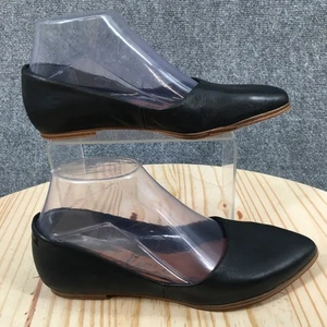 ZODIAC Shoes Womens 6 M Hill Casual Slip On Pointed Ballet Flats Black Leather - Picture 1 of 17