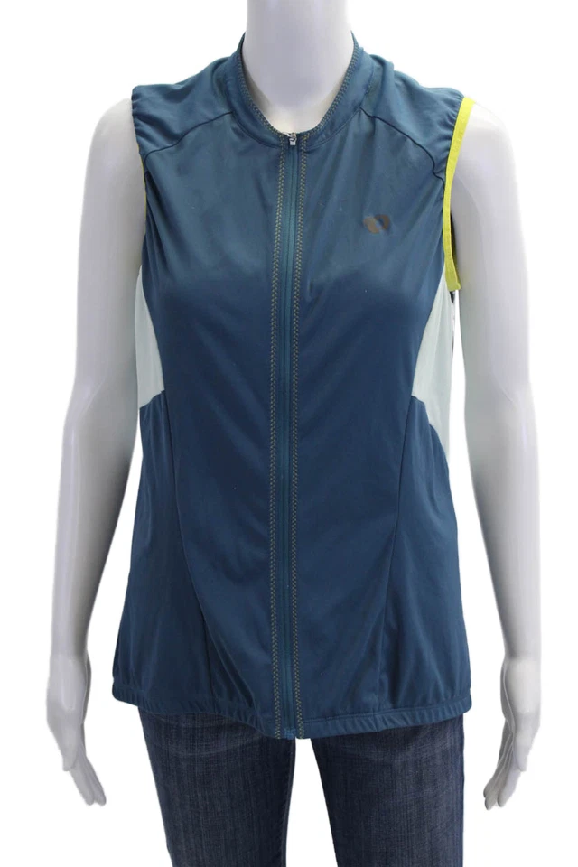 Chaqueta Chaleco Ligero Pearl Izumi Para Mujer Cremallera Frontal Cuello Redondo Azul Talla XL Foto 1 de 4