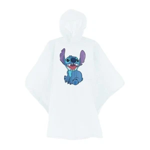 Disney Youth Happy Stitch Rain Poncho Clear - Picture 1 of 5