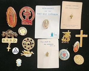 Vintage religiöse christlich katholisch lutherisch Baptist Anstecknadel goldfarben Lot 15 - Bild 1 von 9