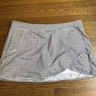 Soybu Skort Athletic Mini Skirt Tennis Golf Sports Striped Black White XL - Image 1 of 4