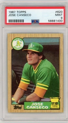 Jose Canseco 1987 Topps #620 PSA 9 - Image 1 of 2