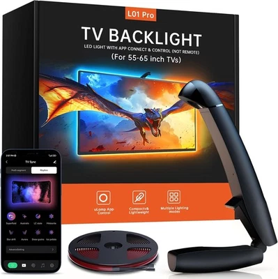 LED TV Backlight 14.7ft for 55-65" Screen, App Control, Game/Music Sync Color - Image 1 of 4