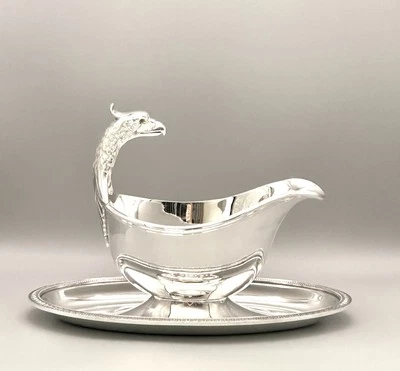 PLATILLO BARCO SALSA CHAPADO EN PLATA CHRISTOFLE MALMAISON  Foto 1 de 4