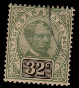 Sarawak Scott 19 Used lightly canceled 1897 scarce Brooke stamp. - Picture 1 of 2