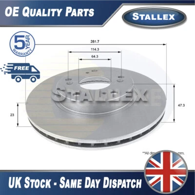 Compatível com Honda Civic 2000- CR-V 2001-2007 disco de freio dianteiro Stallex #1 - Imagem 1 de 2