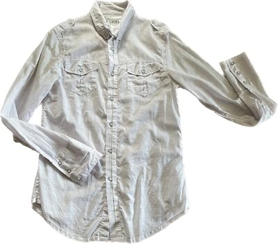 Joe's Jeans Women's The Shirt Lavender Check Button Down Small Long Sleeve Sexy - Image 1 of 4