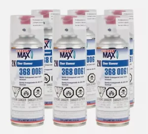 SprayMax 3680061 2K Glamour High Gloss Clear Coat 11.8 oz 1 Case (6 Cans) - Picture 1 of 2