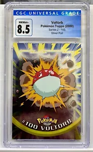 2000 Pokemon Topps Series 2 Voltorb Silver Foil #100 CGC 8.5 NM/Mint+ - Picture 1 of 2