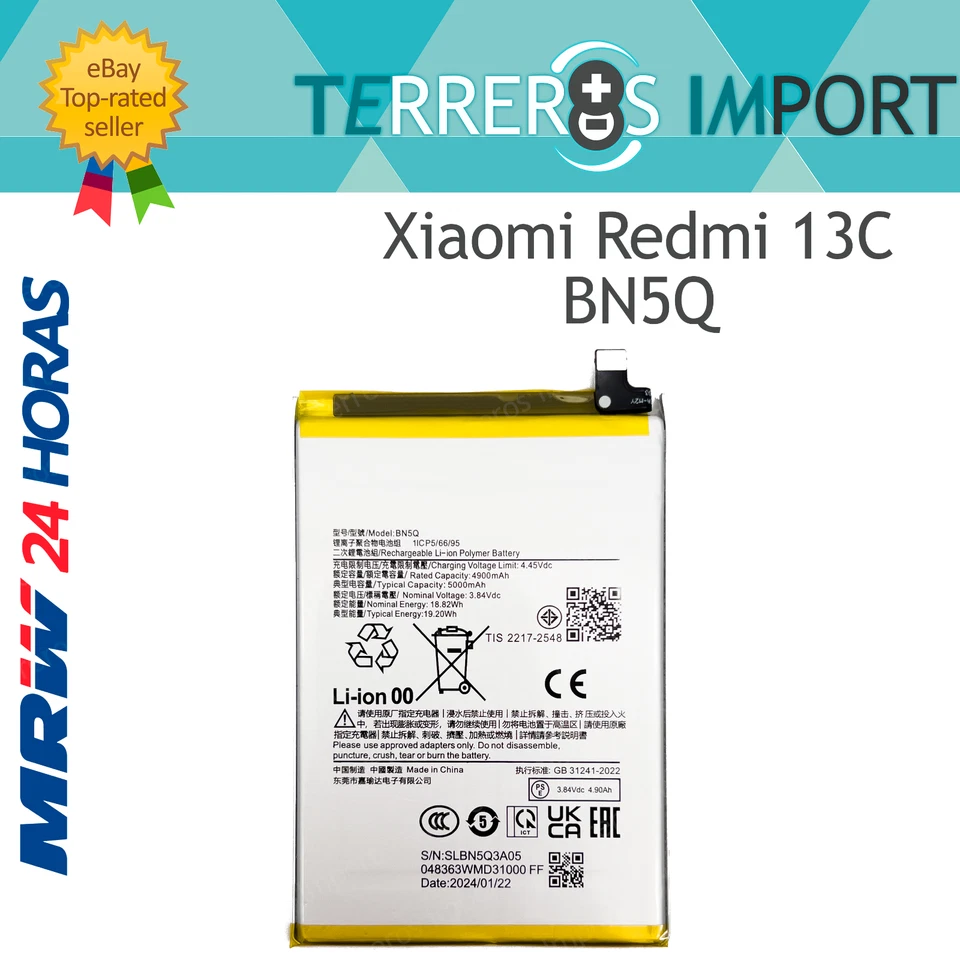 Bateria Interna Xiaomi Redmi 13C BN5Q Premium Original Chip