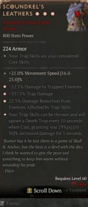 Diablo 4 S8 Season 8 Scoundrel's Leathers 3GA Special affix High roll 29% - Picture 1 of 1
