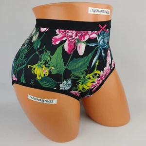 Lane Bryant Cacique No Show Slip 18/20 Plus Höschen schwarz rosa blau Blumen - Bild 1 von 6