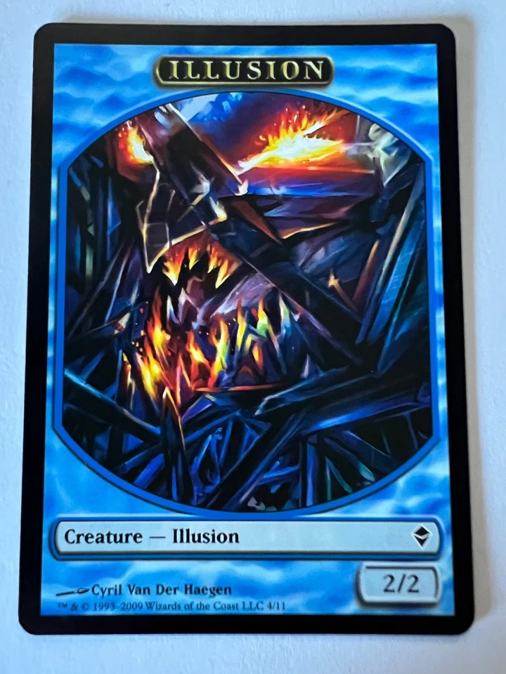 MTG Magic The Gathering Zendikar Token Creature Illusion LP - Image 1 of 1
