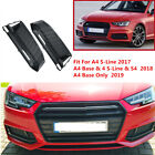 Front Bumper Lower Grille Grill Cover Pair Fit For AUDI S-Line S4 2017-2019