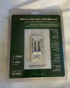 New Hunter Ceiling Fan Light Control 3-Speed Dual Slide 27182 FACTORY SEALED - Picture 1 of 2