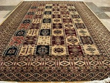 New Bakhtiar Jaal Fine Rectangle Area Rug Hand Knotted Wool Silk Carpet (6 X 4)'