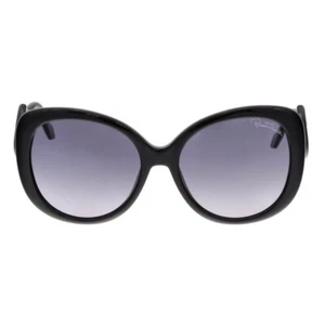 Roberto Cavalli Mintaka 911S 01B Black Round Sunglasses Frame 56-17-140 - Picture 1 of 3