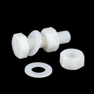Nylon Hexagon Screws Nut Flat Pad Sets Combination Plastic Insulated Bolt M3-M12 - Picture 1 of 165