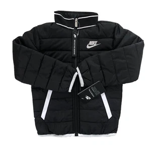 Nike Boys Black Sportswear Puffer Jacket 86D473-023 size 4 - Picture 1 of 8