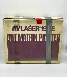 Vintage Laser 190E Dot Matrix Printer In Original Box Untested - Picture 1 of 14