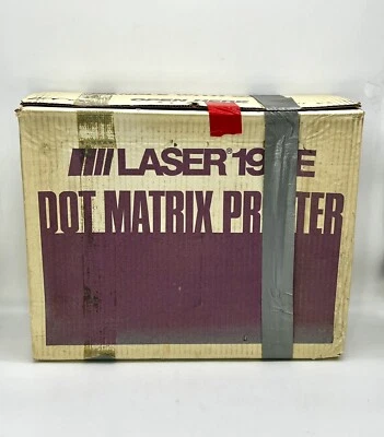 Vintage Laser 190E Dot Matrix Printer In Original Box - Untested Retro Tech - Image 1 of 4