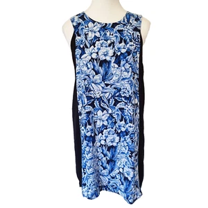 Minkpink Women's Mini Dress Size Small Black & Blue Floral Pattern Sleeveless - Picture 1 of 10