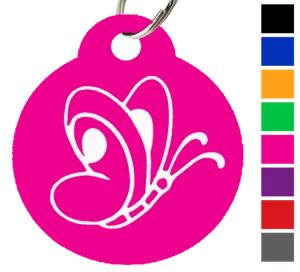Tiermarken, Pet ID Tags, Hundemarken, Designers Bijoux (Schmetterling) - Bild 1 von 3