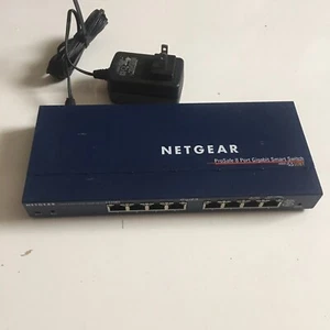 Netgear Gigabit Smart Ethernet Switch 8 Ports (ProSafe GS108T) - Picture 1 of 6
