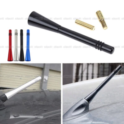 Universal Auto Car Short Stubby Antenna Aerial AM/FM Radio Mast+2 Styles Screw - Image 1 of 4