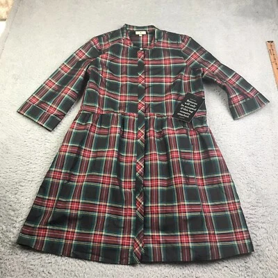 Tuckernuck Royal Shirt Dress Womens M Highland Tartan Plaid Holiday Party NEW - Image 1 of 4
