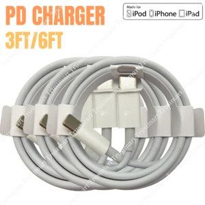 3 Pack USB-C to iPhone Cable 3/6Ft For Apple 14 13 12 11 XR PD Fast Charger Cord - Picture 1 of 10