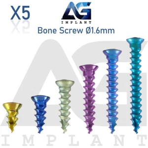5 viti in titanio Ø1,6 mm rigenerazione guidata GBR sistema di fissaggio membrana dentale - Foto 1 di 13
