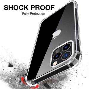 Case For iPhone 16 15 14 Pro Max Plus 13 11 12 X Clear Shockproof Cover Silicone - Picture 1 of 21