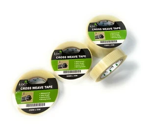 Reinforced Glass Tape Crossweave Strong Filament Heavy Duty 50m Rolls 25,50,75mm - Picture 1 of 15