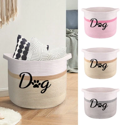 Large Capacity Dog Toy Storage Basket Organization For Organizing With Handles - Image 1 of 4