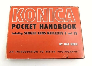 Vintage 1960 KONICA Kamera Tasche Handbuch Nat Herz Harcover Staubabdeckung - Bild 1 von 10