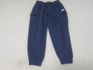 Nike Sweatpants Boys XL Blue Cargo Fleece Tapered Leg Joggers Pull On Athletic - Picture 1 of 8